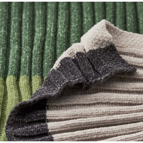 IKEA FJÄLLTRIFT FJALLTRIFT Throw, Gray/Green, 51”x67" (105.542.07) NEW - Picture 2 of 4